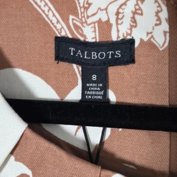 Talbots Paisley Sheath Knee Length Dress Size 8 - Picture 4 of 10